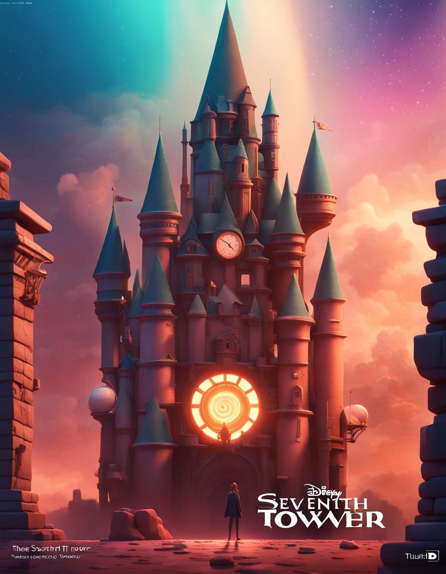The Seventh Tower: A Pixar-Inspired Movie Poster