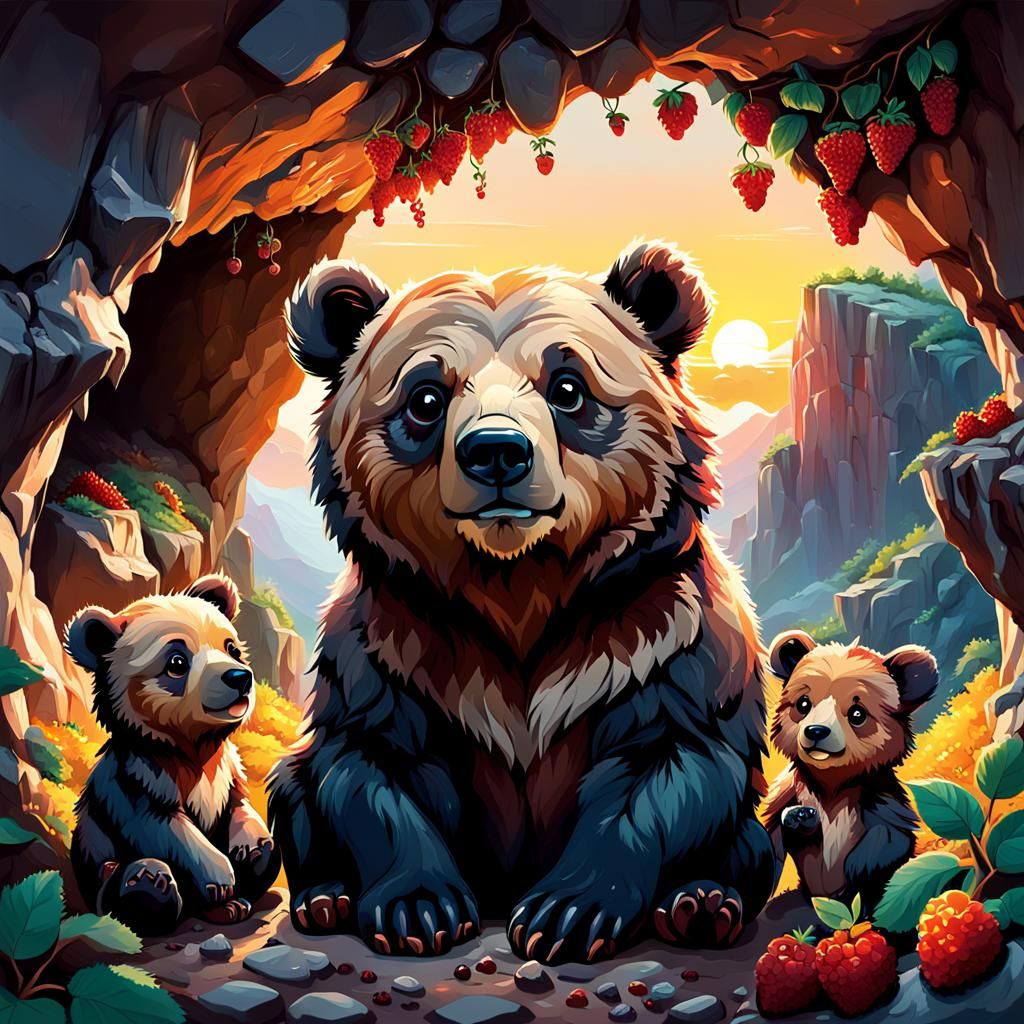 Berry bear cave