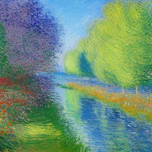 Vibrant Trees Dancing in Whimsical Forest