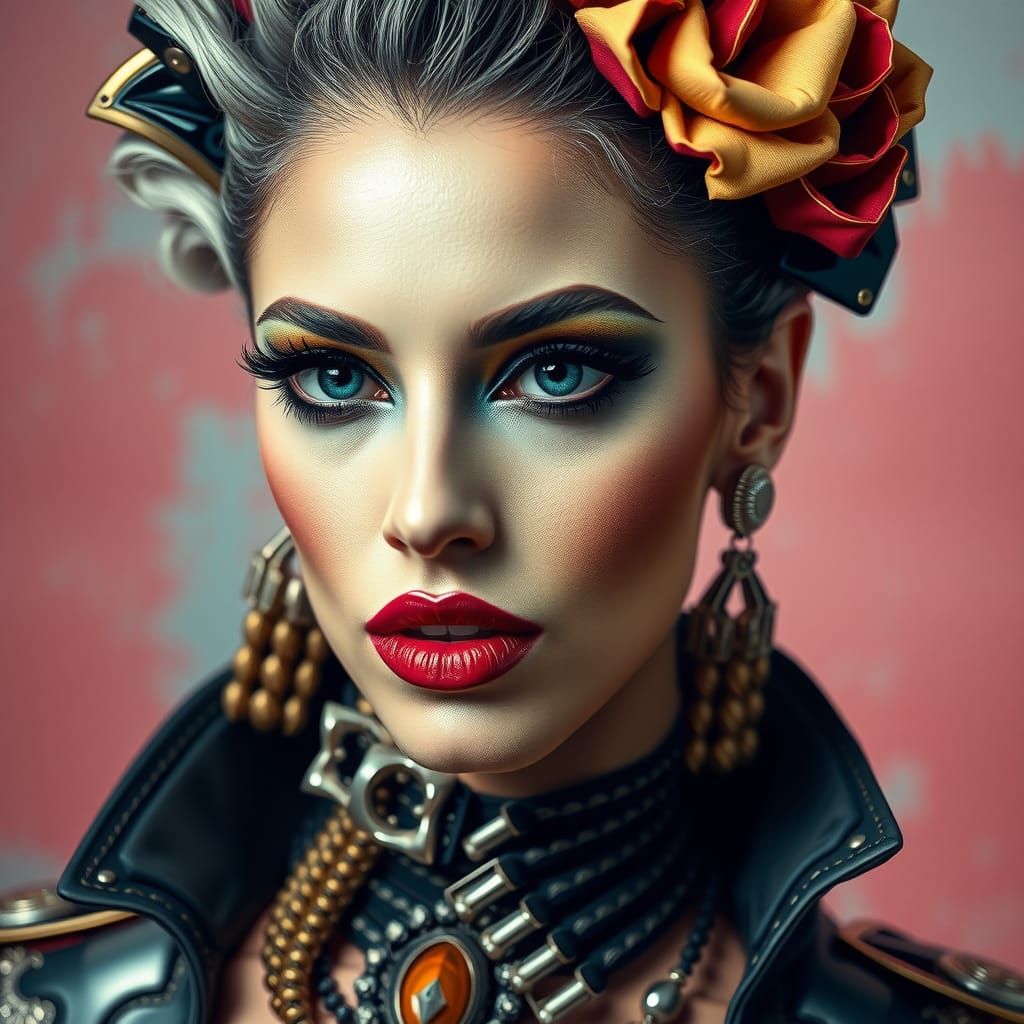 Avant-Garde Portrait in Surrealist Style