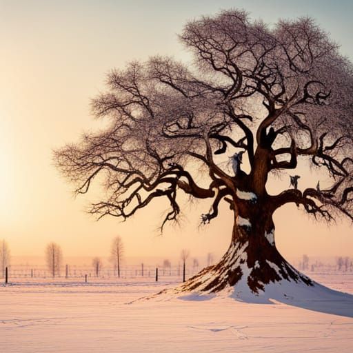 Horses on a Tree: An AI Generated Image