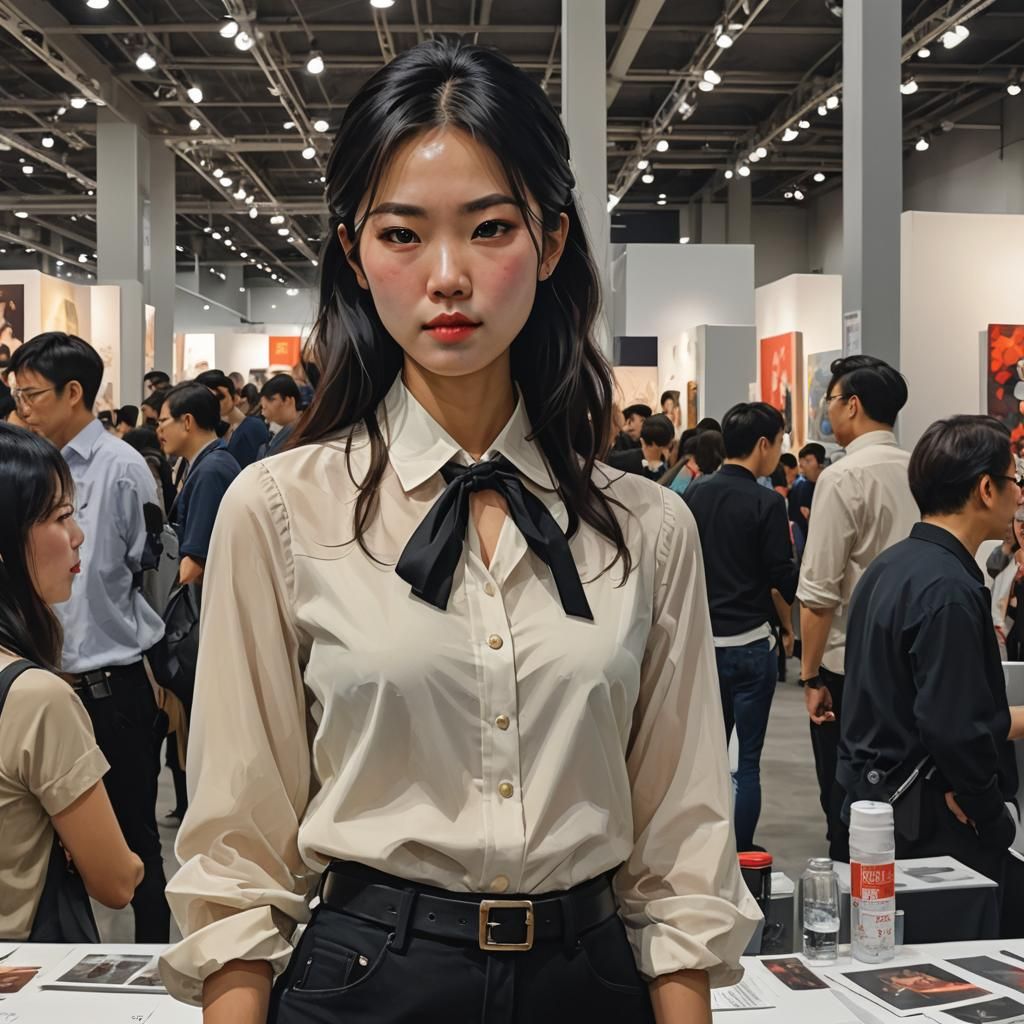 Korean Girl at Creative Expo in Sinister Style
