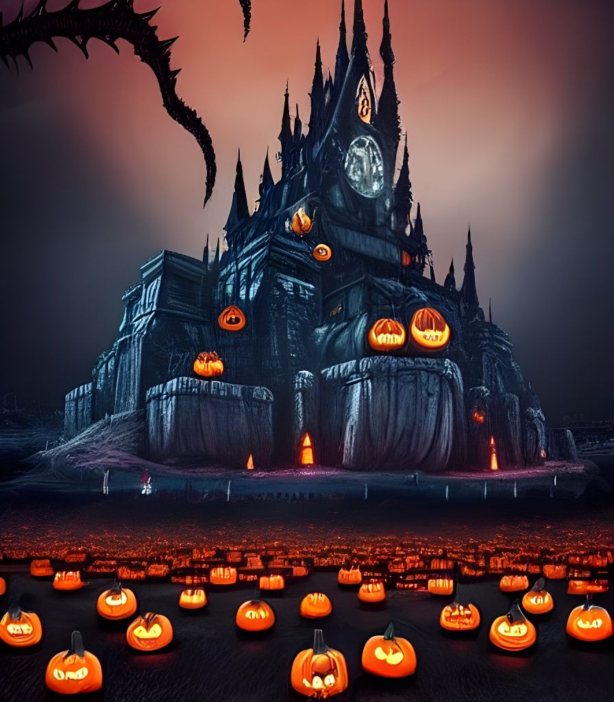 Terrifying Pumpkin City in Biopunk Dystopia