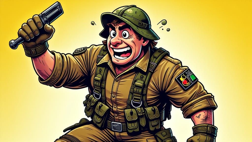 <lora:Cartoonify FL:1.0> A cartoonish style action figure of...