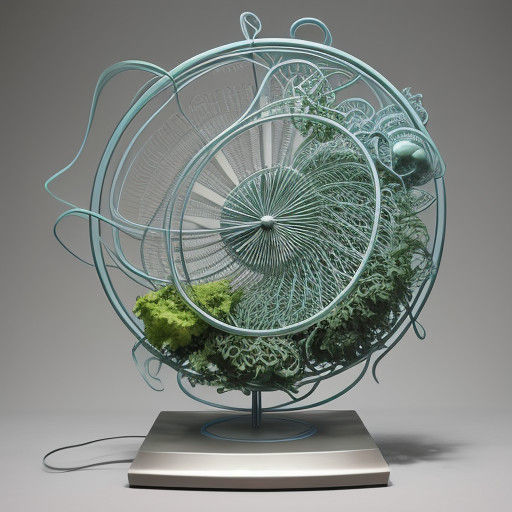 Cosmic Spiral Sculpture in Abstract Form