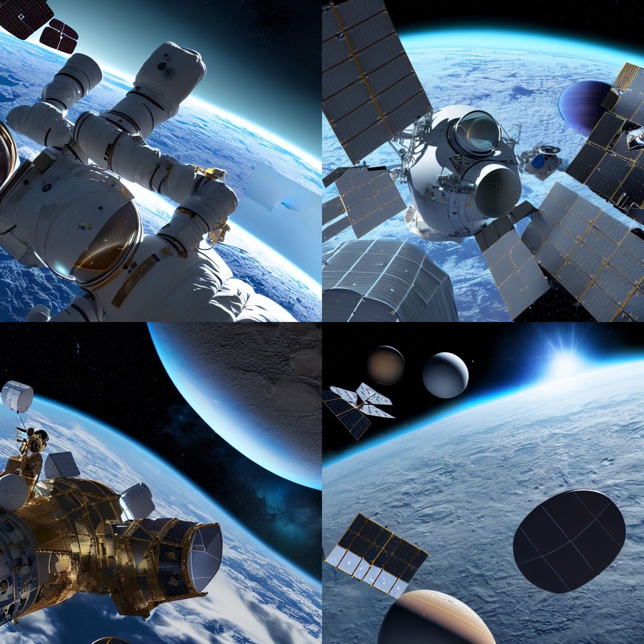 Photorealistic Retro-Western Space Explorer Society in 8k