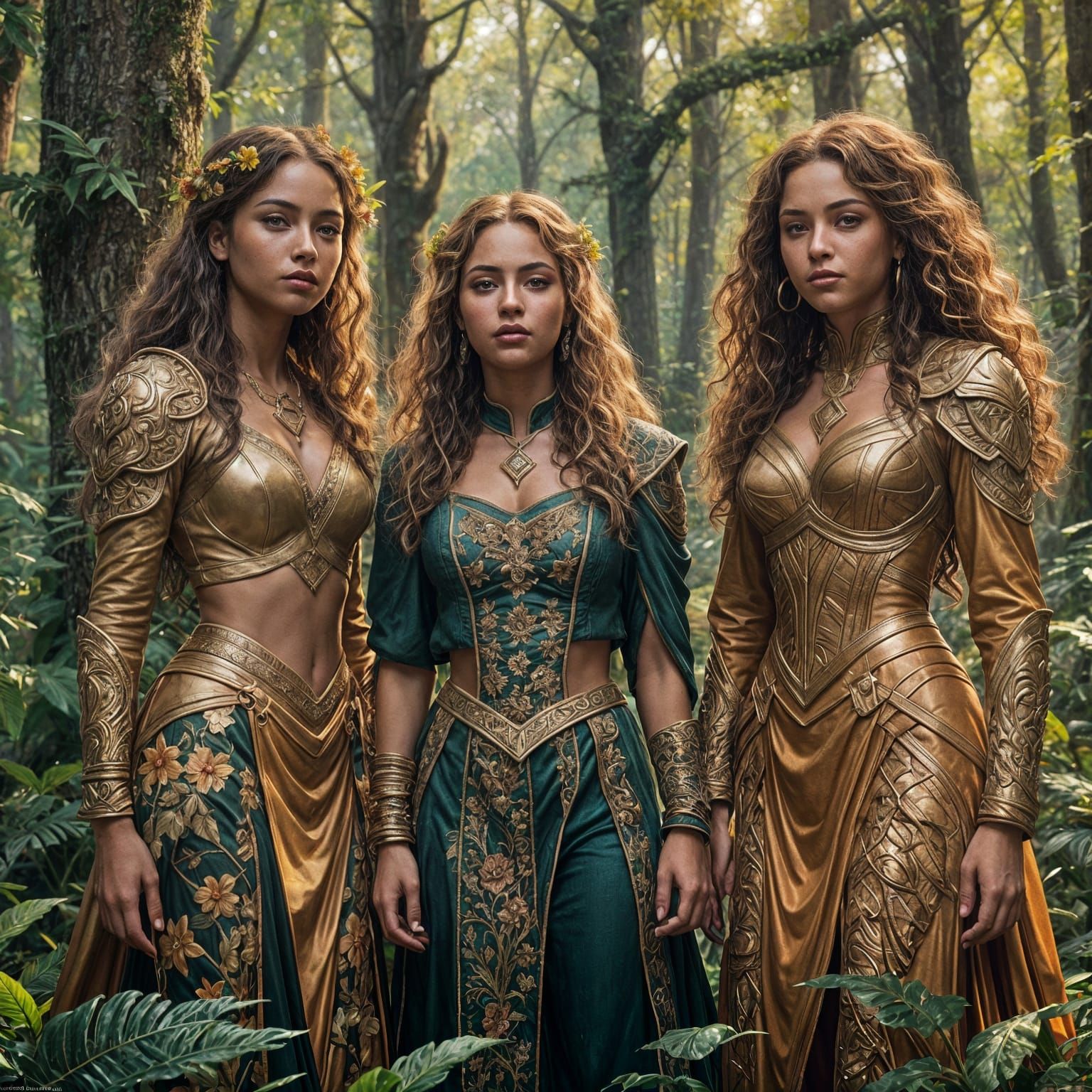 Three Sisters: Detailed Fantasy Concept Art