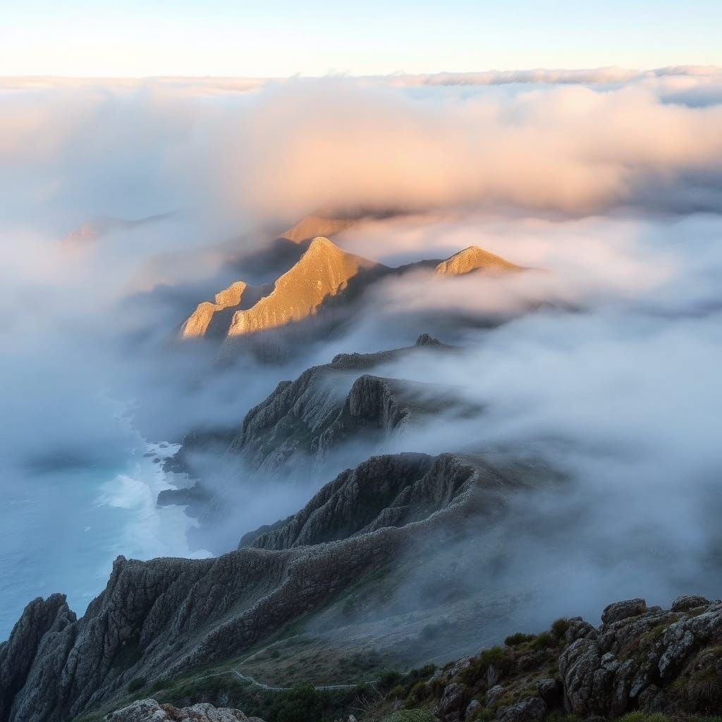 Big Sur Coastline Shrouded in Fog, Mystical Realism