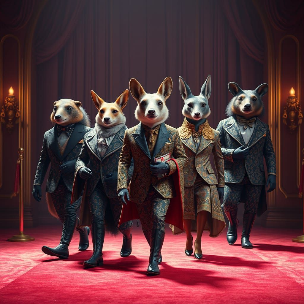 Elegant Creatures Shine on the Red Carpet