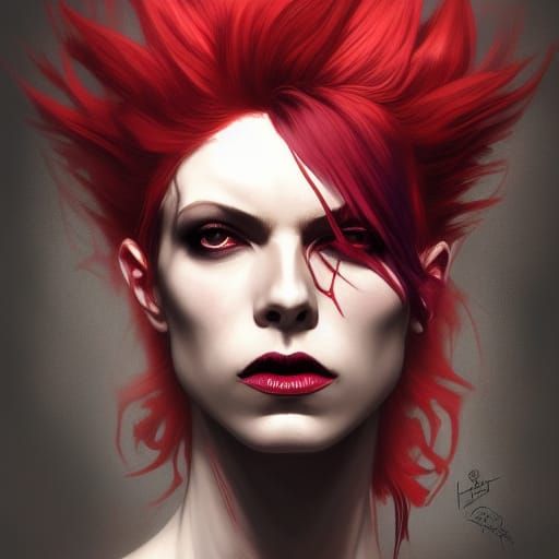 Punk Rock Dhampir Portrait in 8k Resolution