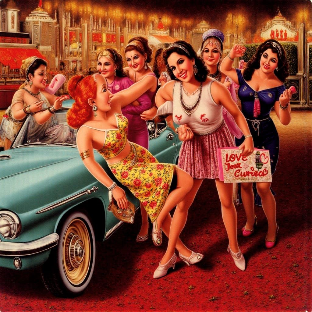 Diverse Women Celebrate Self-Love in Vintage Pin-Up Style