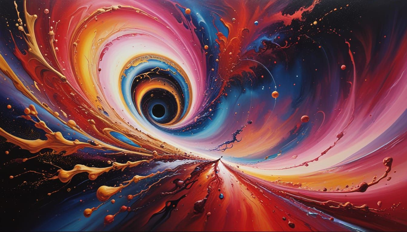 Hurricane of Love: Digital Painting of a Vortex