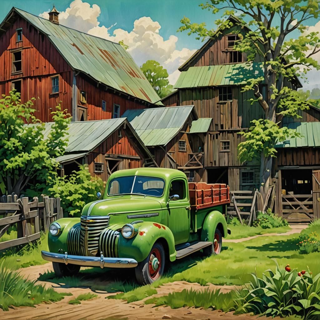 Apple Green 1941 Chevy Truck