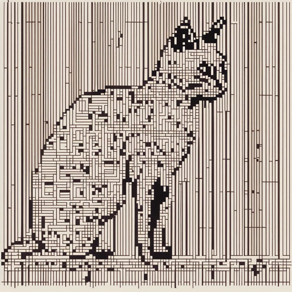 Siamese Cat in ASCII Art