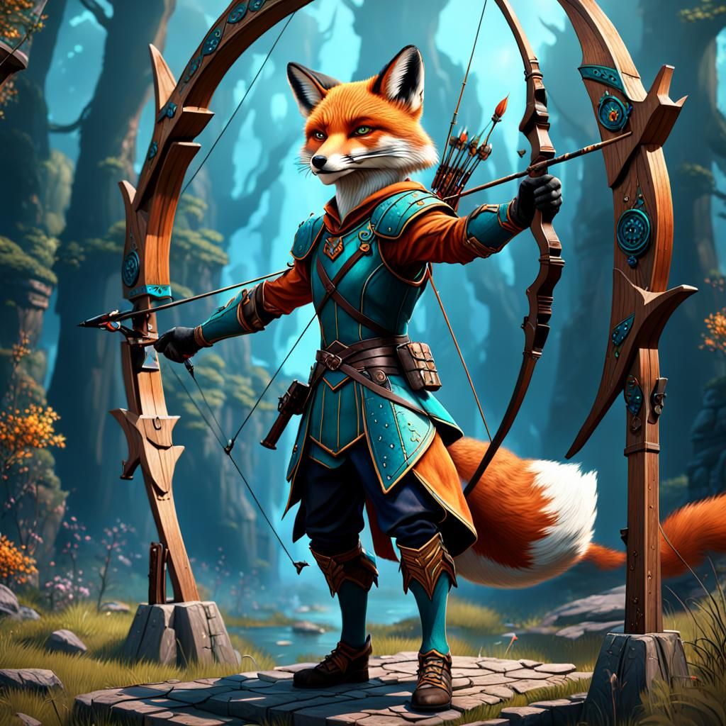 Fox Archer: Detailed Fantasy Art