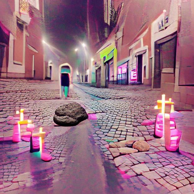Neon Streets: Praying in Cyberpunk Style