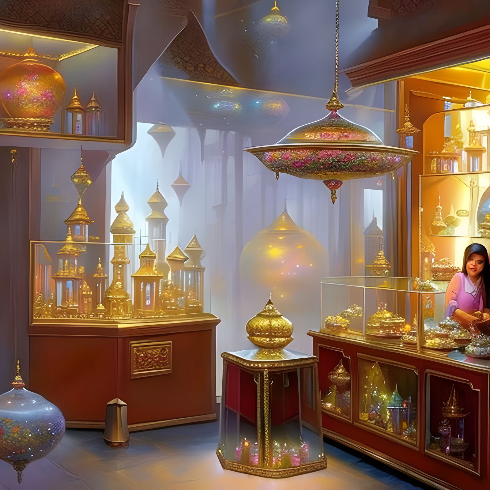 Detailed Arabian Crystal Shop with Diamond Heist