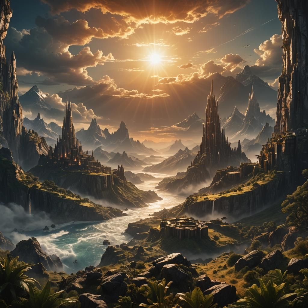 Epic, Detailed Digital Painting of the Sun