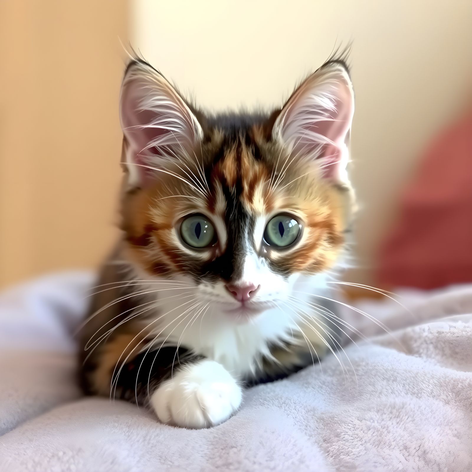 Fluffy Calico Kitten