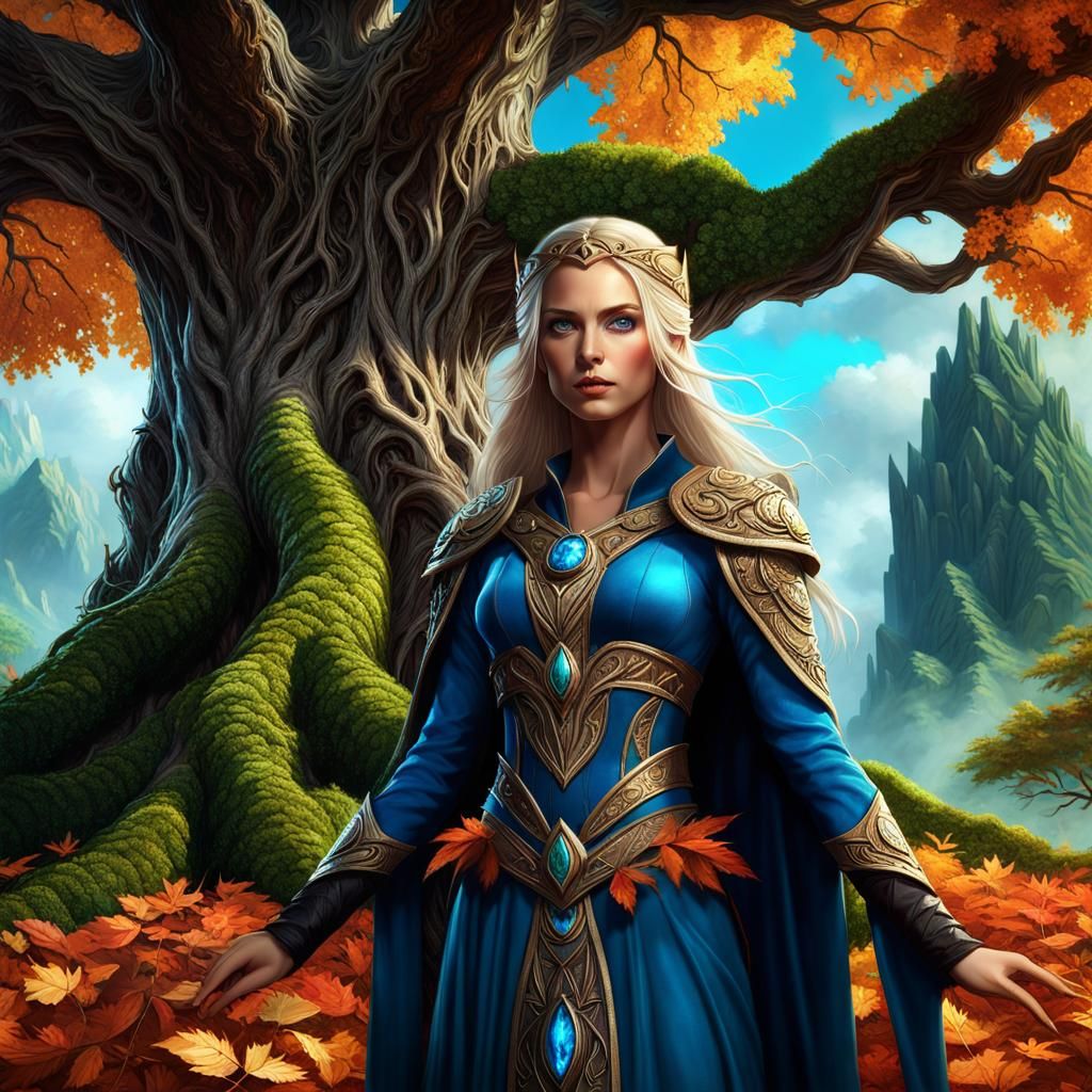 Epic Druid Portrait in Hyperrealistic Digital Art