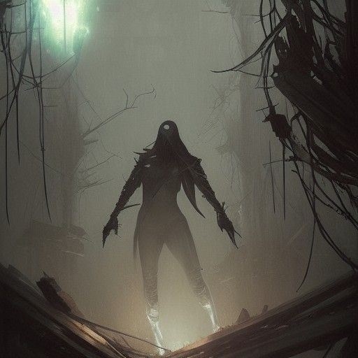 Sinister Unrelenting Death in Fantasy Art Style