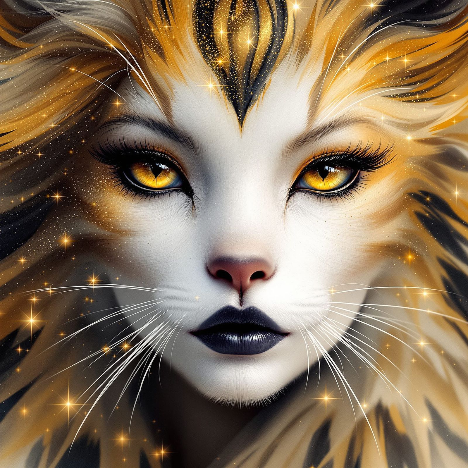 Bastet's Autumn Magic: Watercolor Portrait