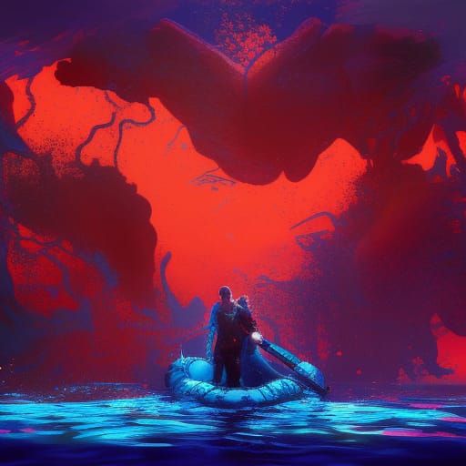 Drowning Hand: Dramatic Fantasy Concept Art