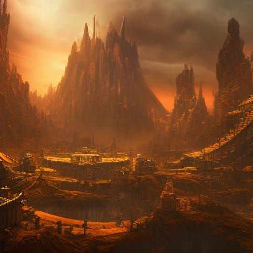 Detailed Apocalyptic Matte Painting in 8k