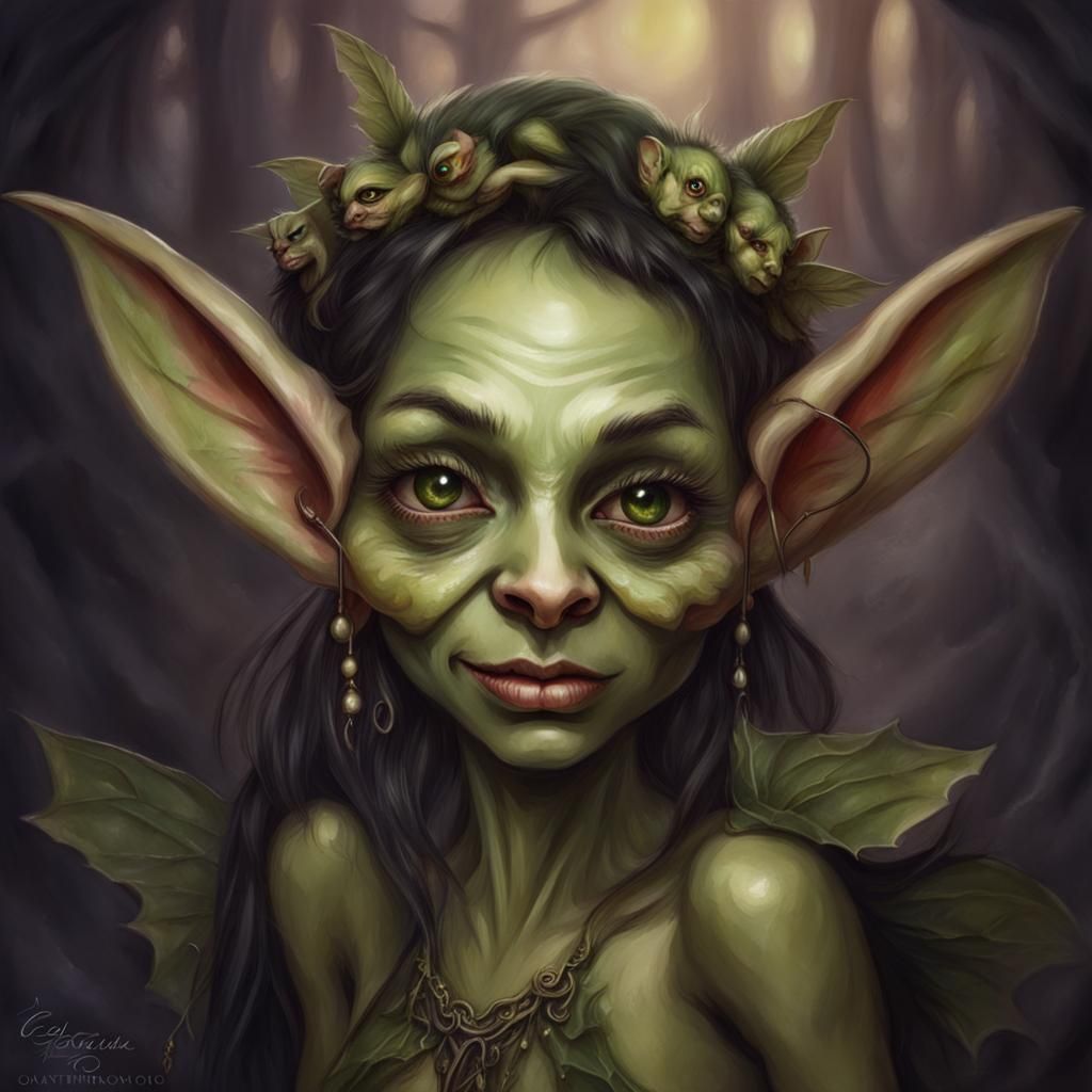 Goblin Fairy Portrait in Fantasy Style