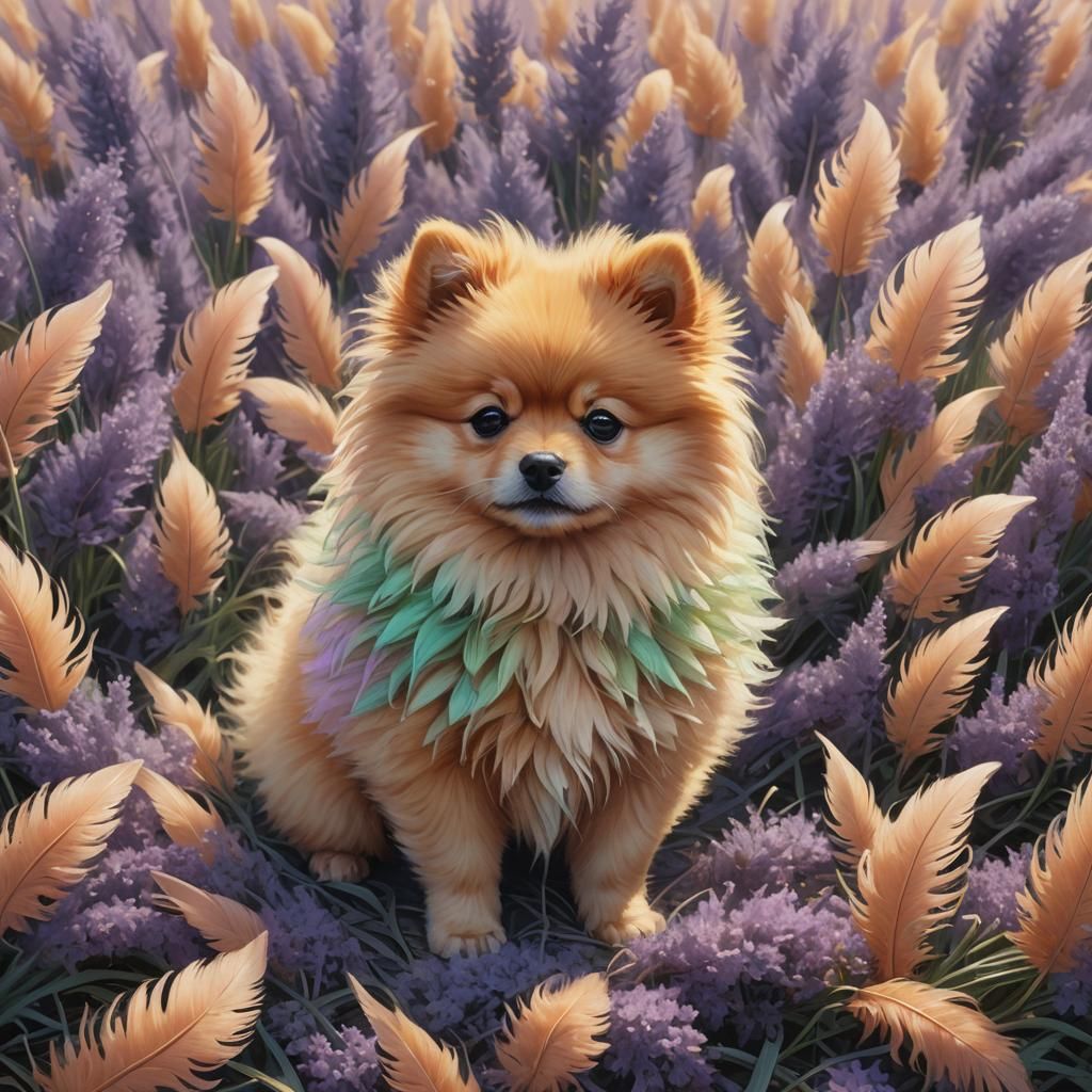 Lilac and Feather Pomerian