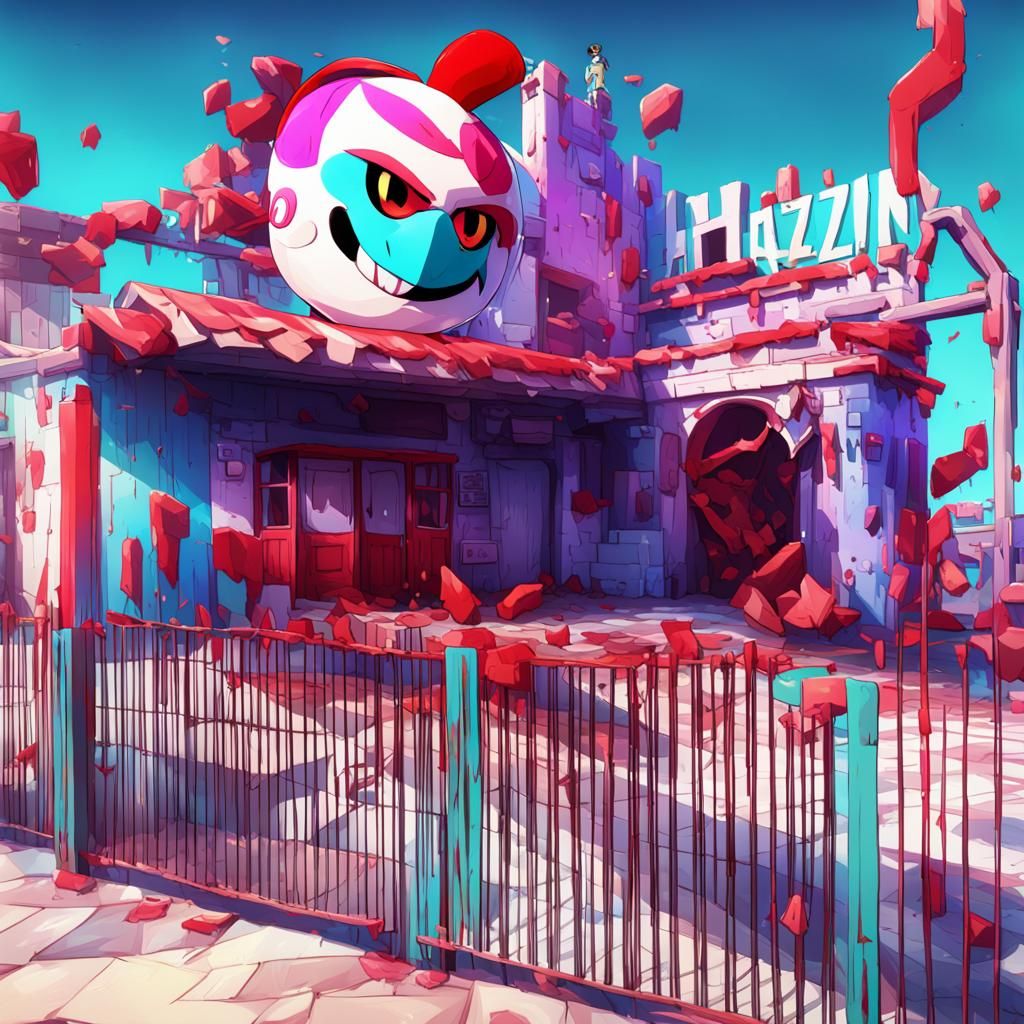 Hazbin Hotel's Adam in Colorful Anime Style