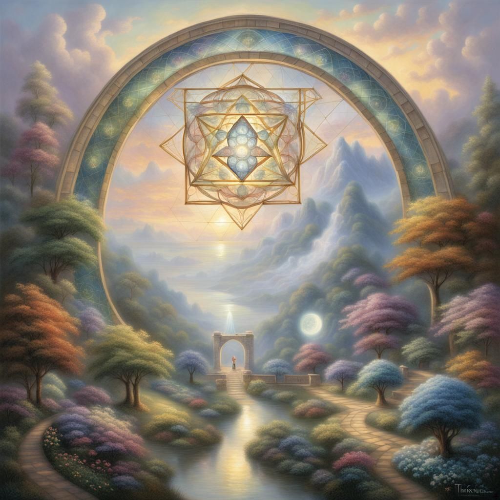 Ethereal Sacred Geometry: Human Beginning Fantasy