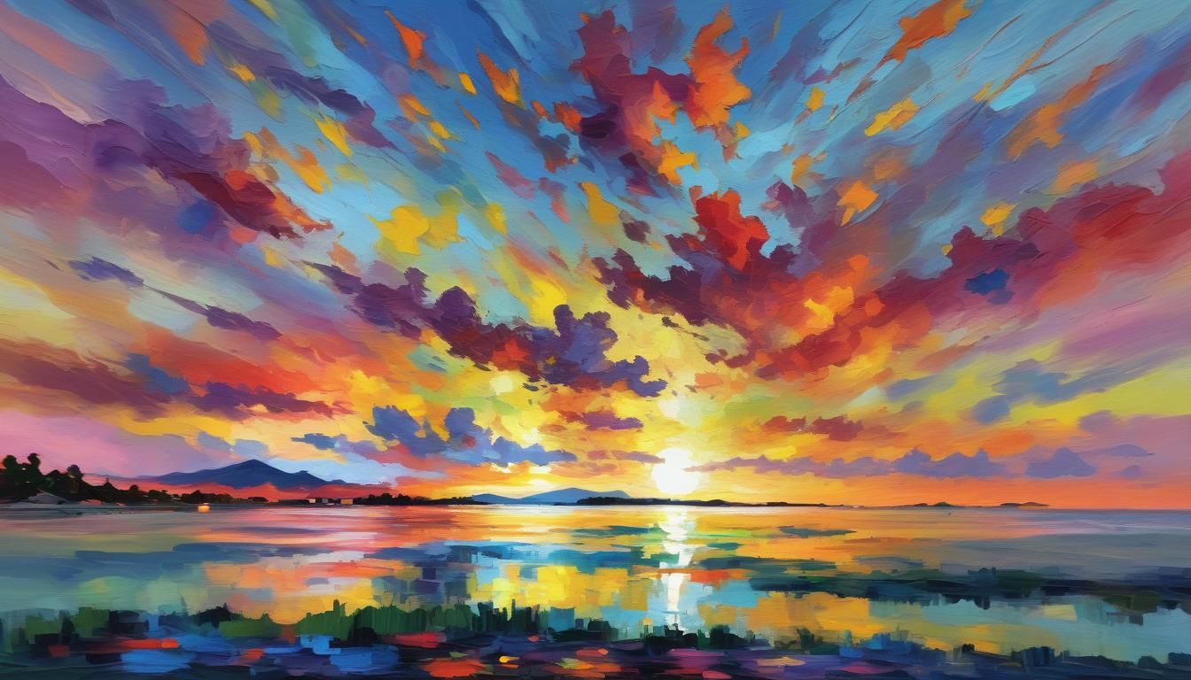 A Vibrant Sunset Impressionist Masterpiece