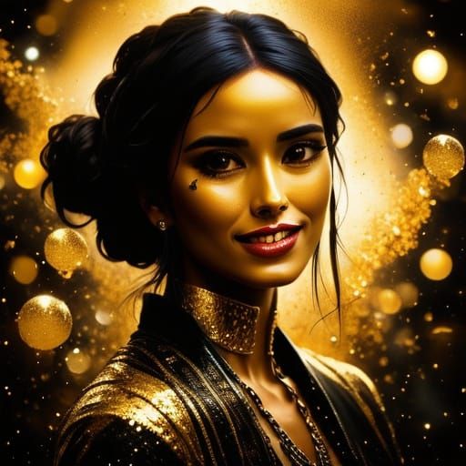 Optimistic Golden Silhouette