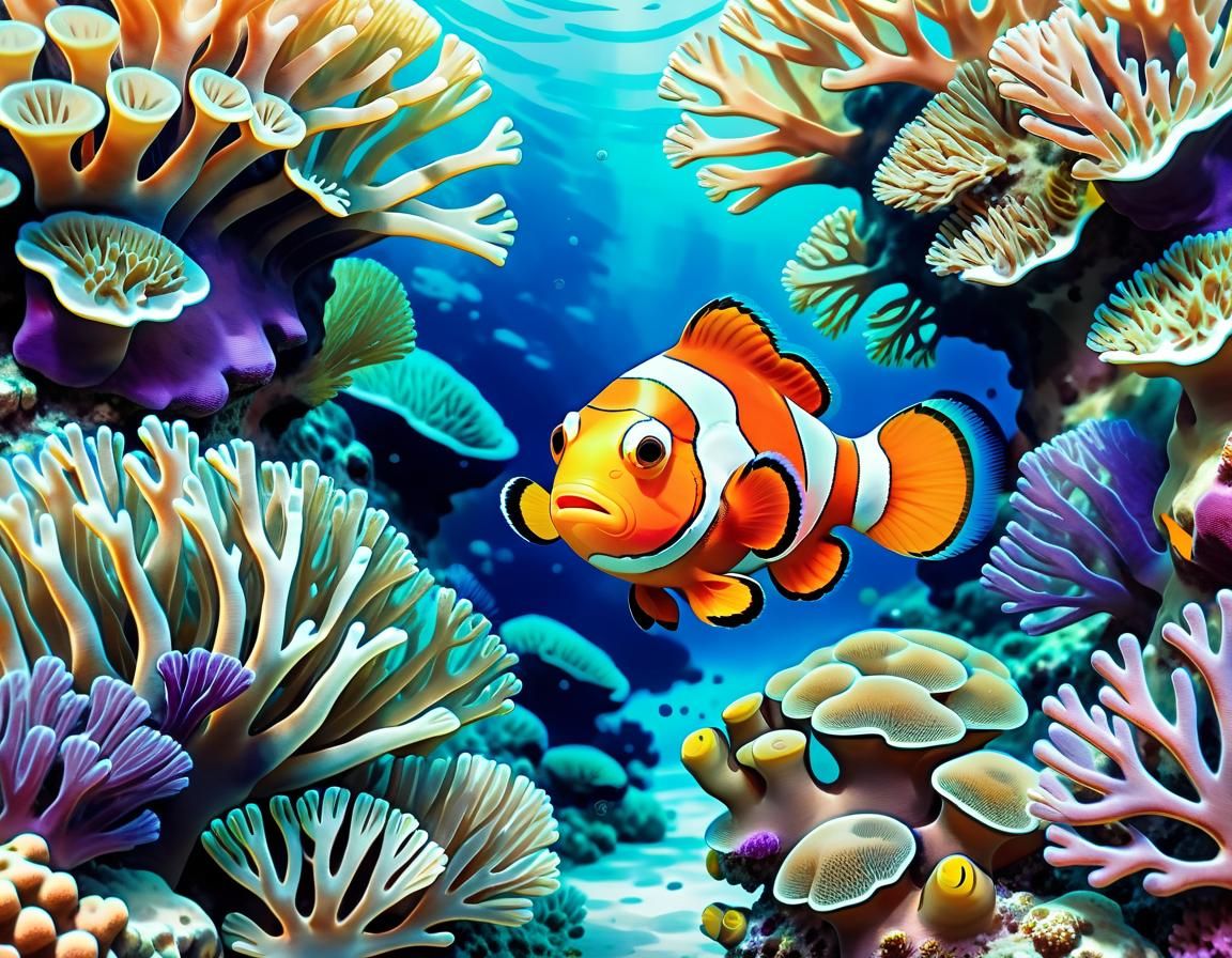 Surprised Clown Fish