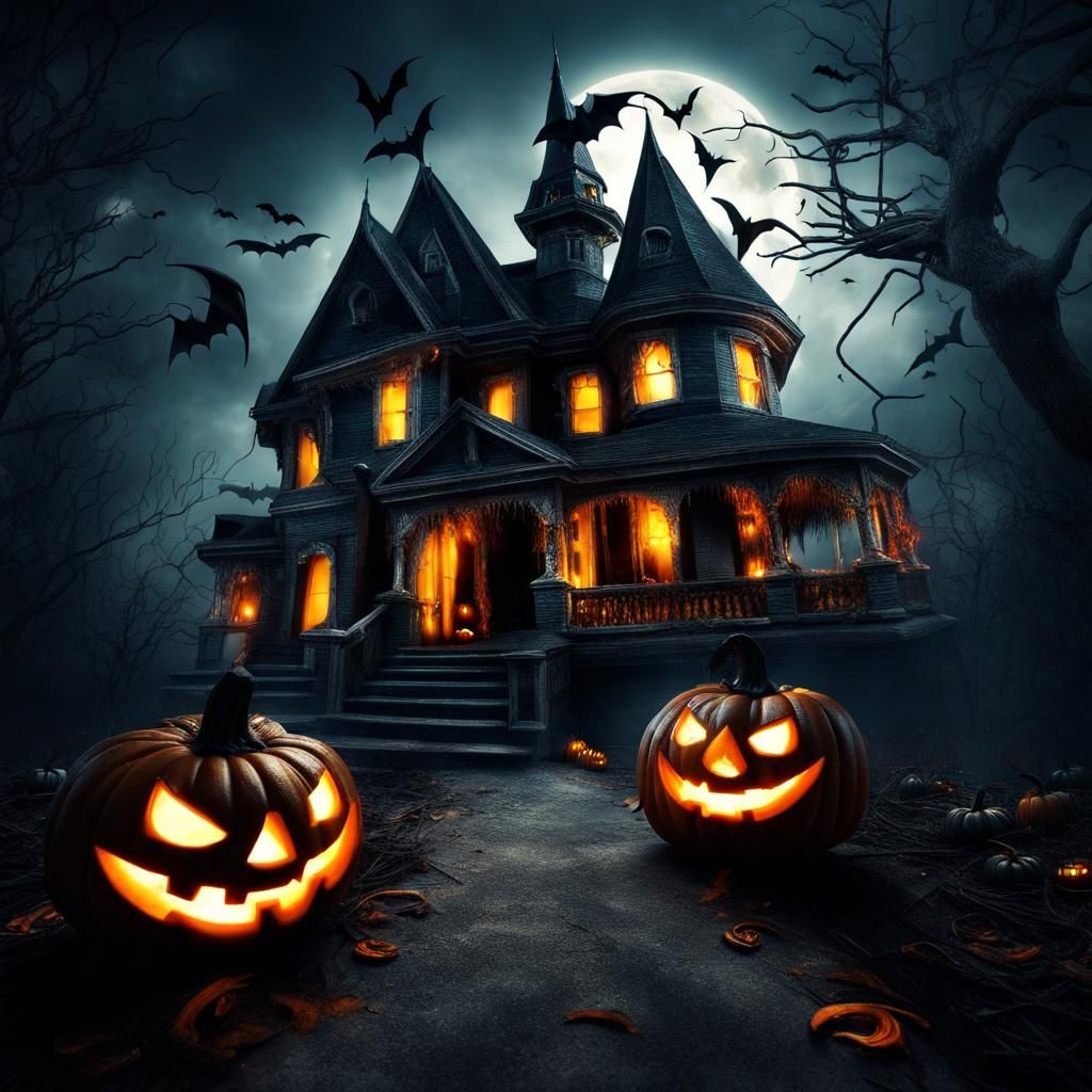 Festive Halloween Day Event in Hyperrealistic Detail