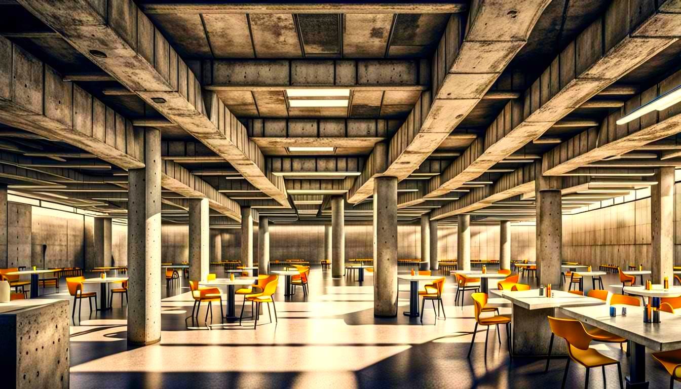 Military Concrete Cafeteria: Synchronized Chaos