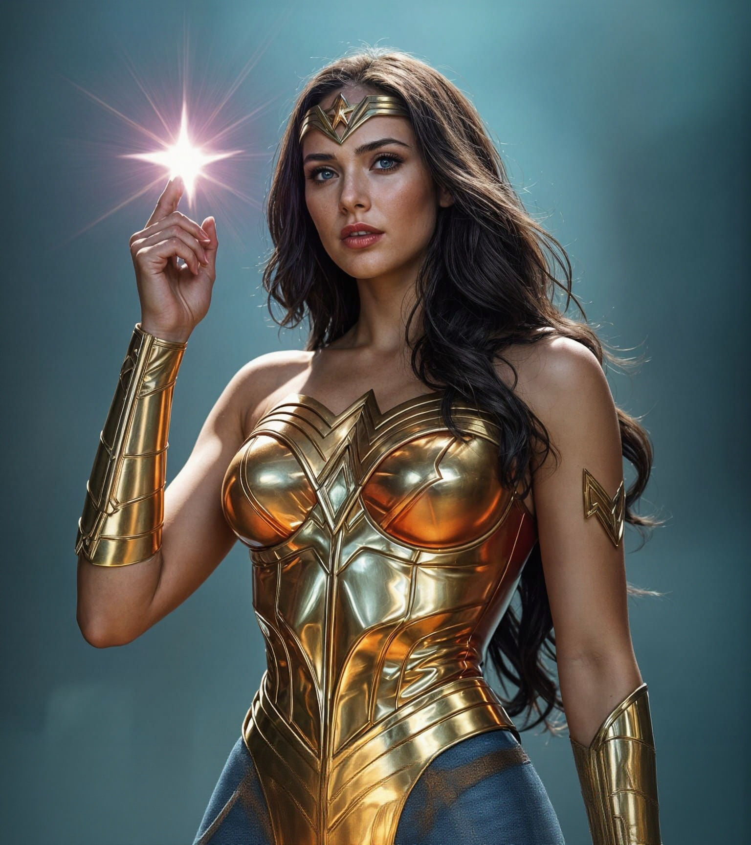 Wonder Woman Tries On New Shiny Outfit