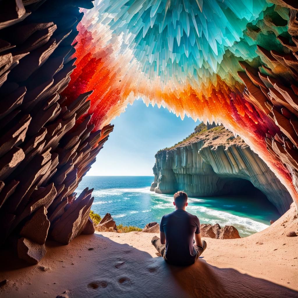 Spectacular Crystal Cave by the Sea