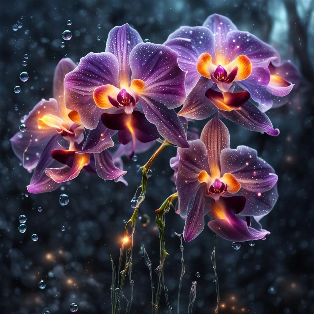 glowing orchidee