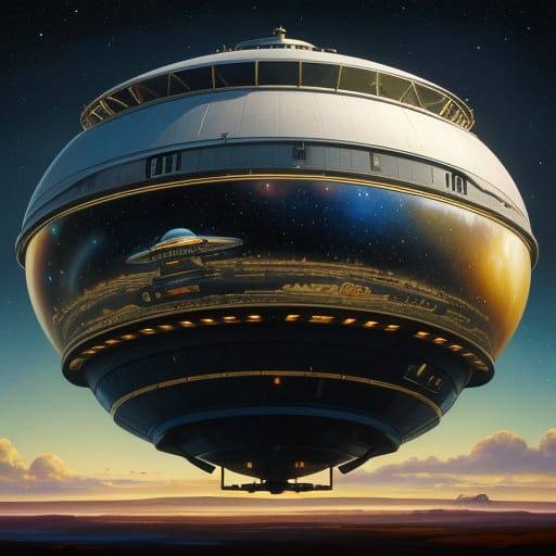 UFO Film Shoot: Concept Art in Oil Painting Style