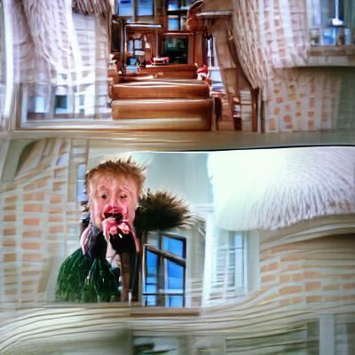 Festive Christmas Home Alone Scene