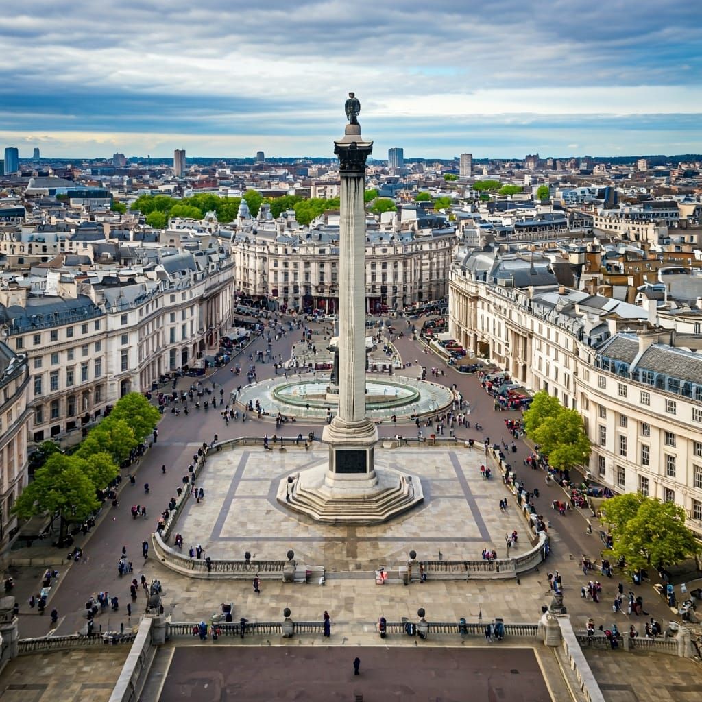 Bird's Eye View of Trafalgar Square