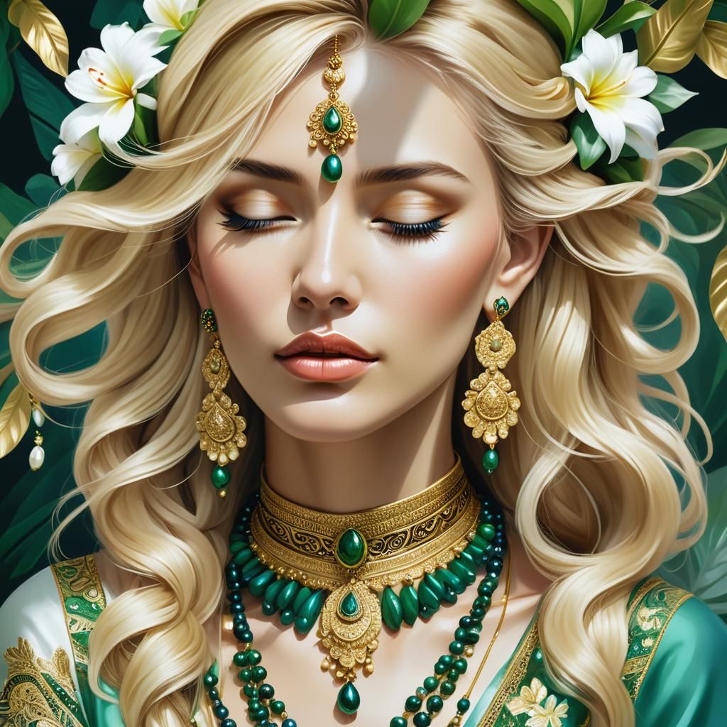 Woman in Thought: Portrait Art Inspired by Rembrandt