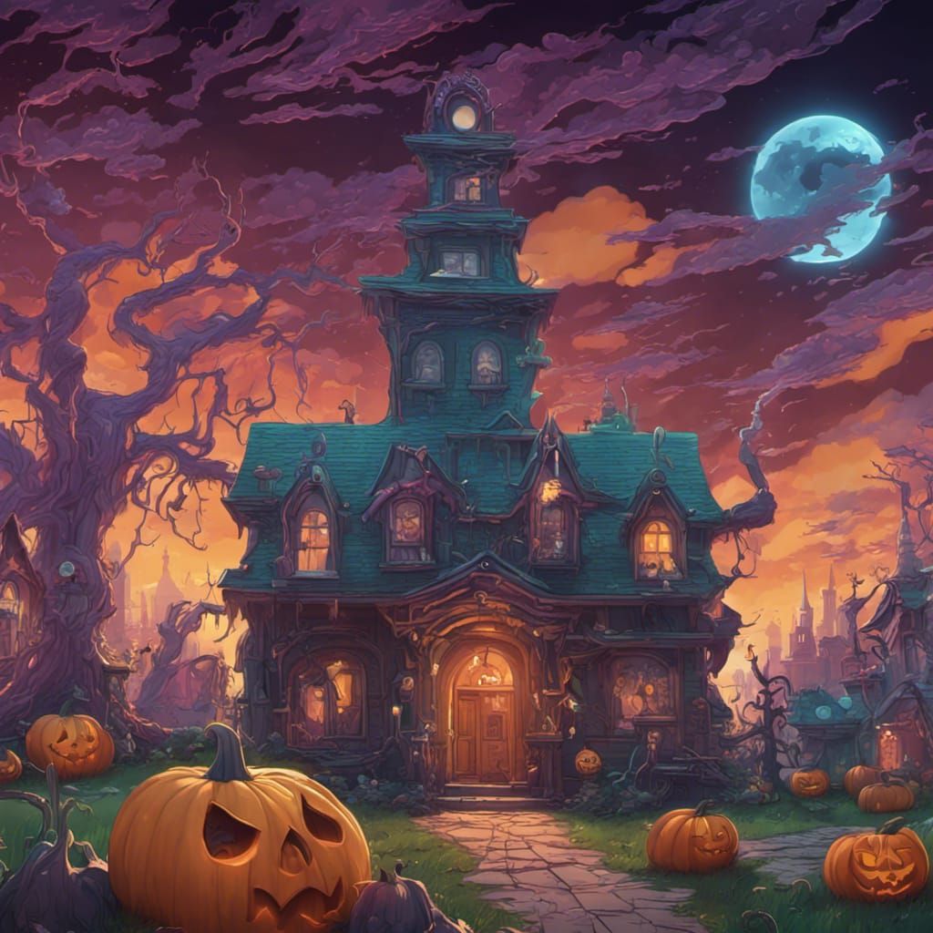 Rick and Morty Halloween Fantasy Art