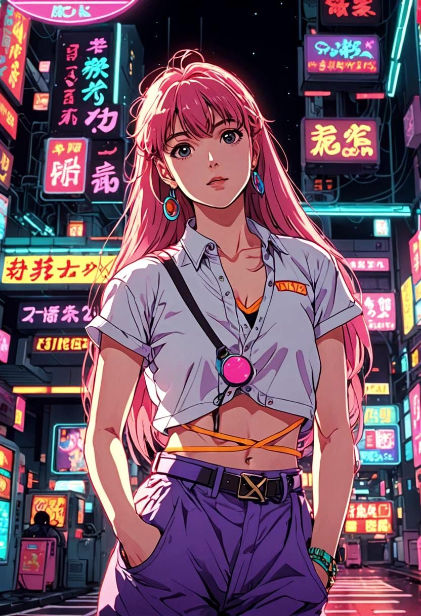 Electric Dreams in Neon Hues