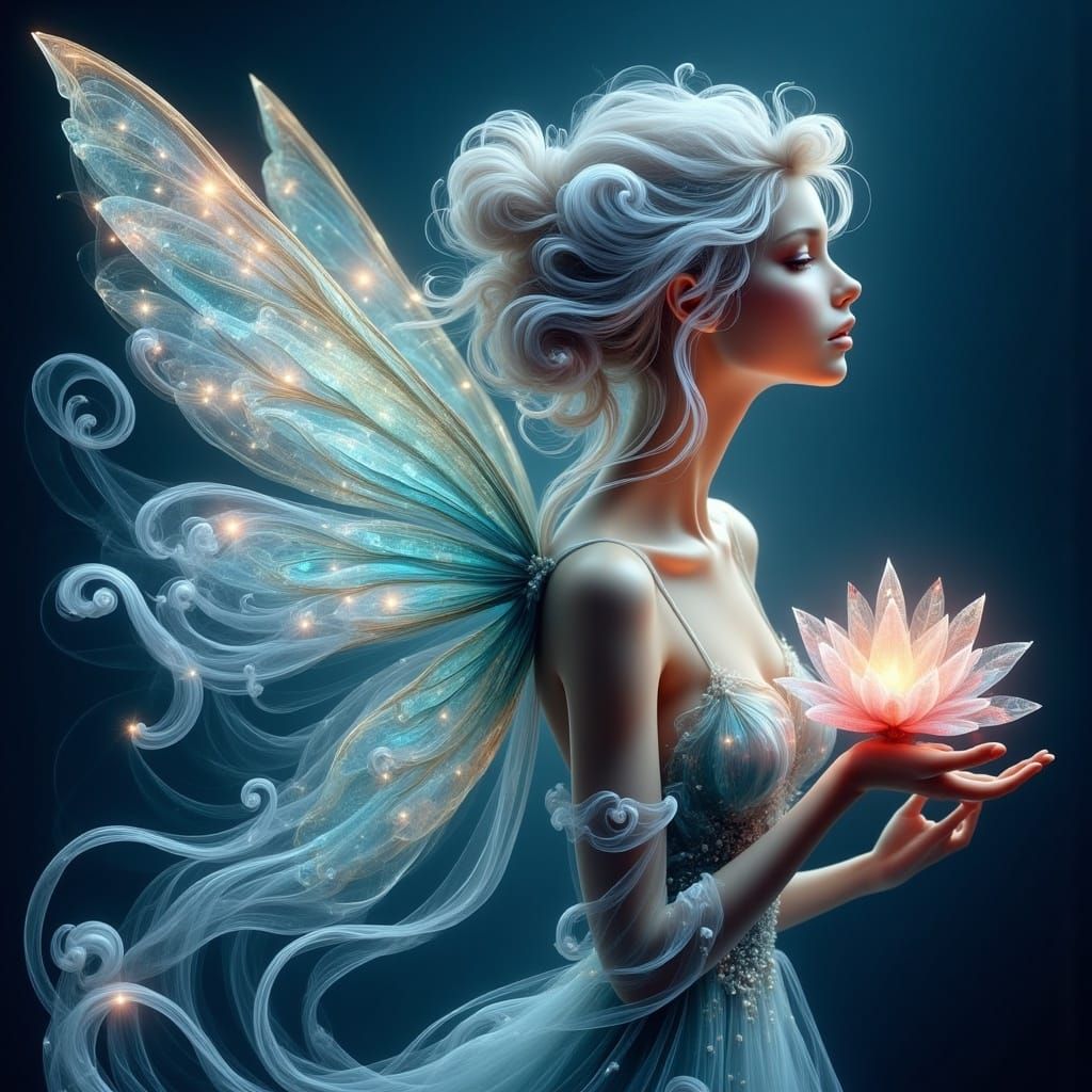 <lora:Ethereal Magic Flux:1.0> Northen Lights Fairy