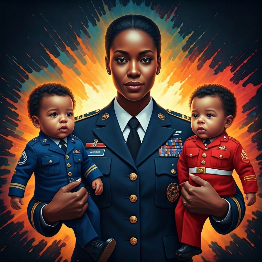 US Army Captain with Future Airman and Marine