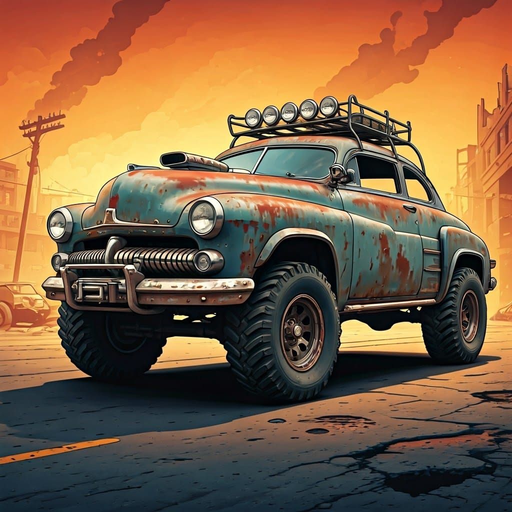 Post-Apocalyptic 1950 Mercury Eight Off-Road Beast