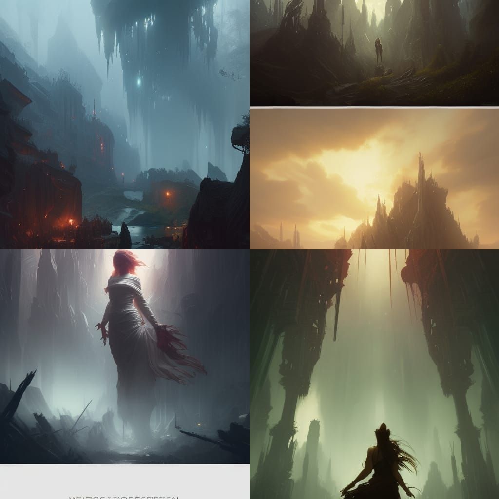 Dark Fantasy Landscape in Hyperdetailed Digital Art